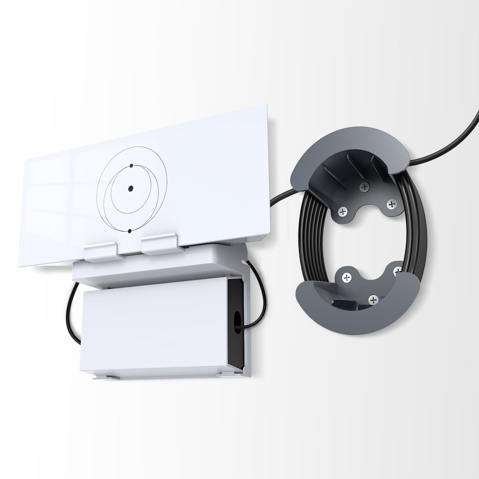 UBeesize Starlink Mount for Standard Gen 3 Router with wall bracket and cable caddy, securely holds and organizes the router.