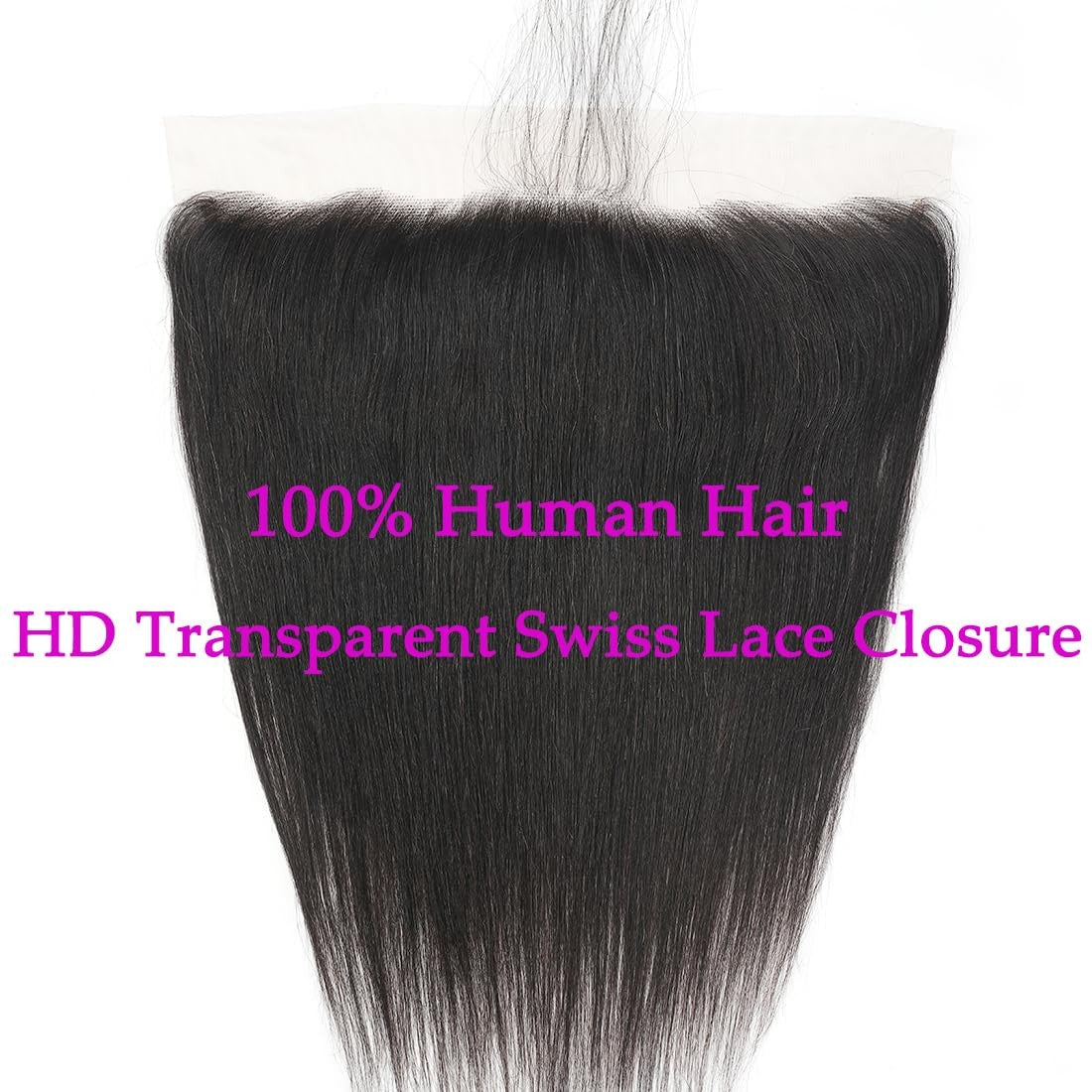 Autto 13x4 skinlike HD lace frontal closure in straight human hair, ear-to-ear, natural-looking and easy to style.