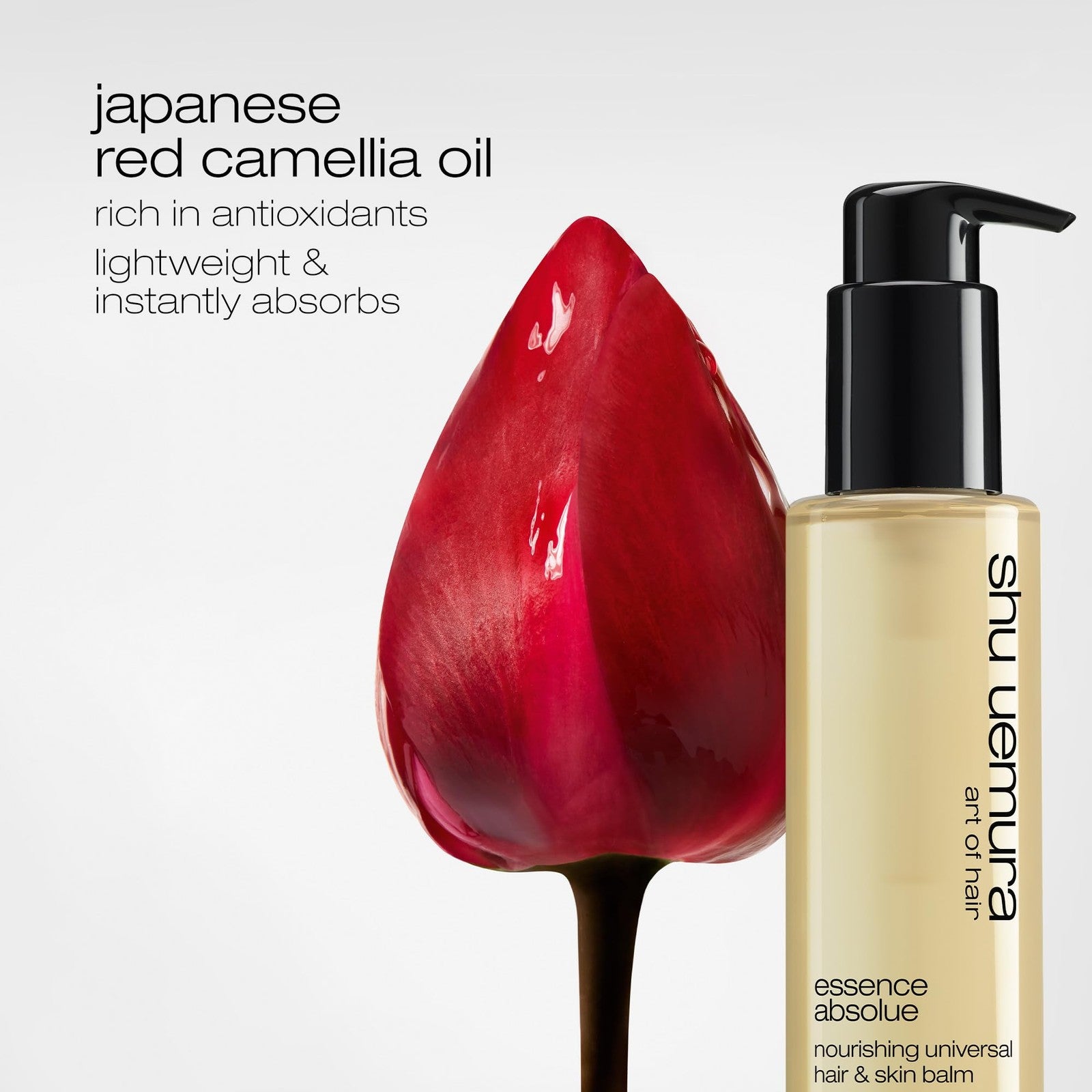 shu uemura art of hair Essence Absolue nourishing universal balm jar, multi-benefit hair treatment with a sleek container