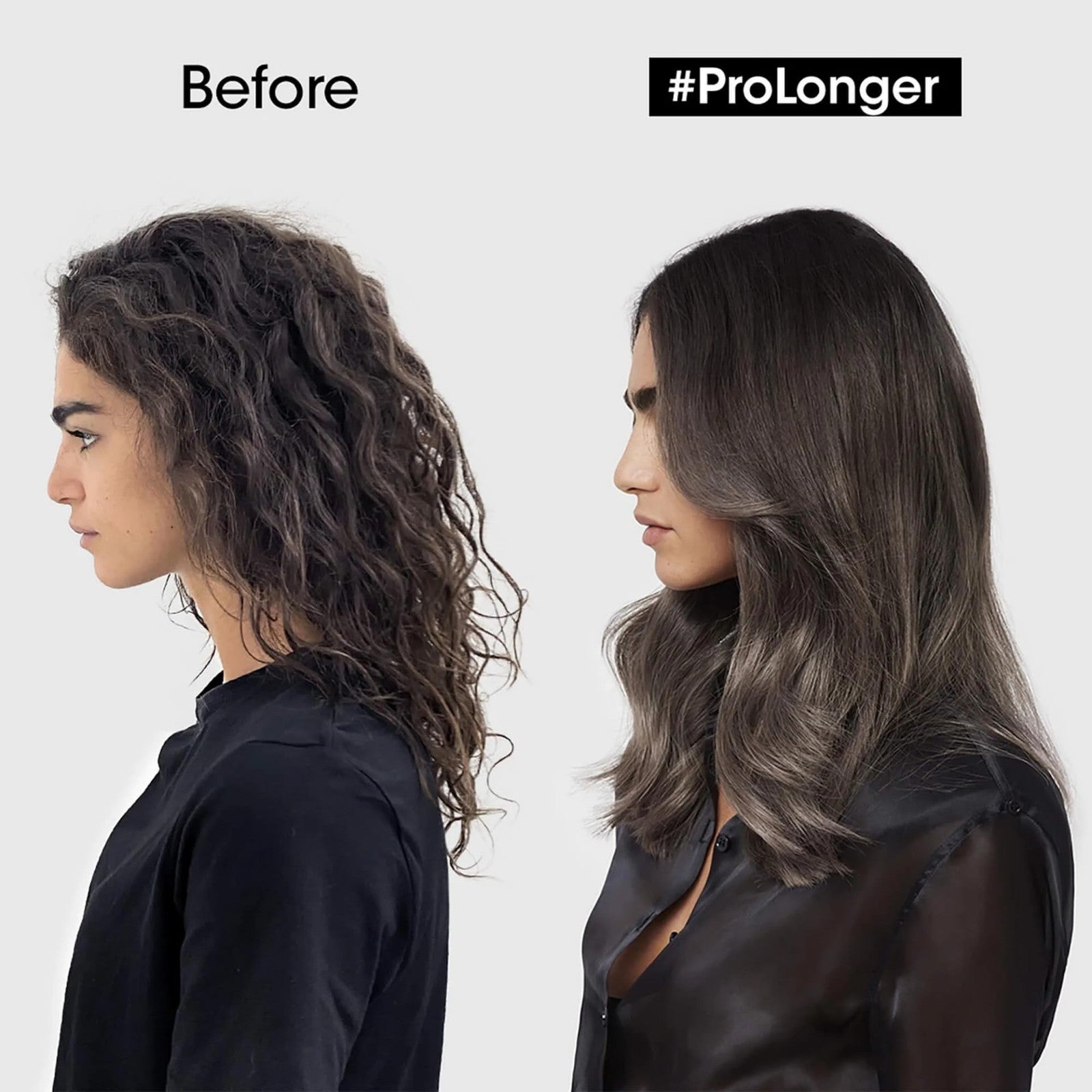 L'Oréal Professionnel Paris Pro Longer Heat Protectant Cream for thinned hair, shown in a tube with a pump dispenser.