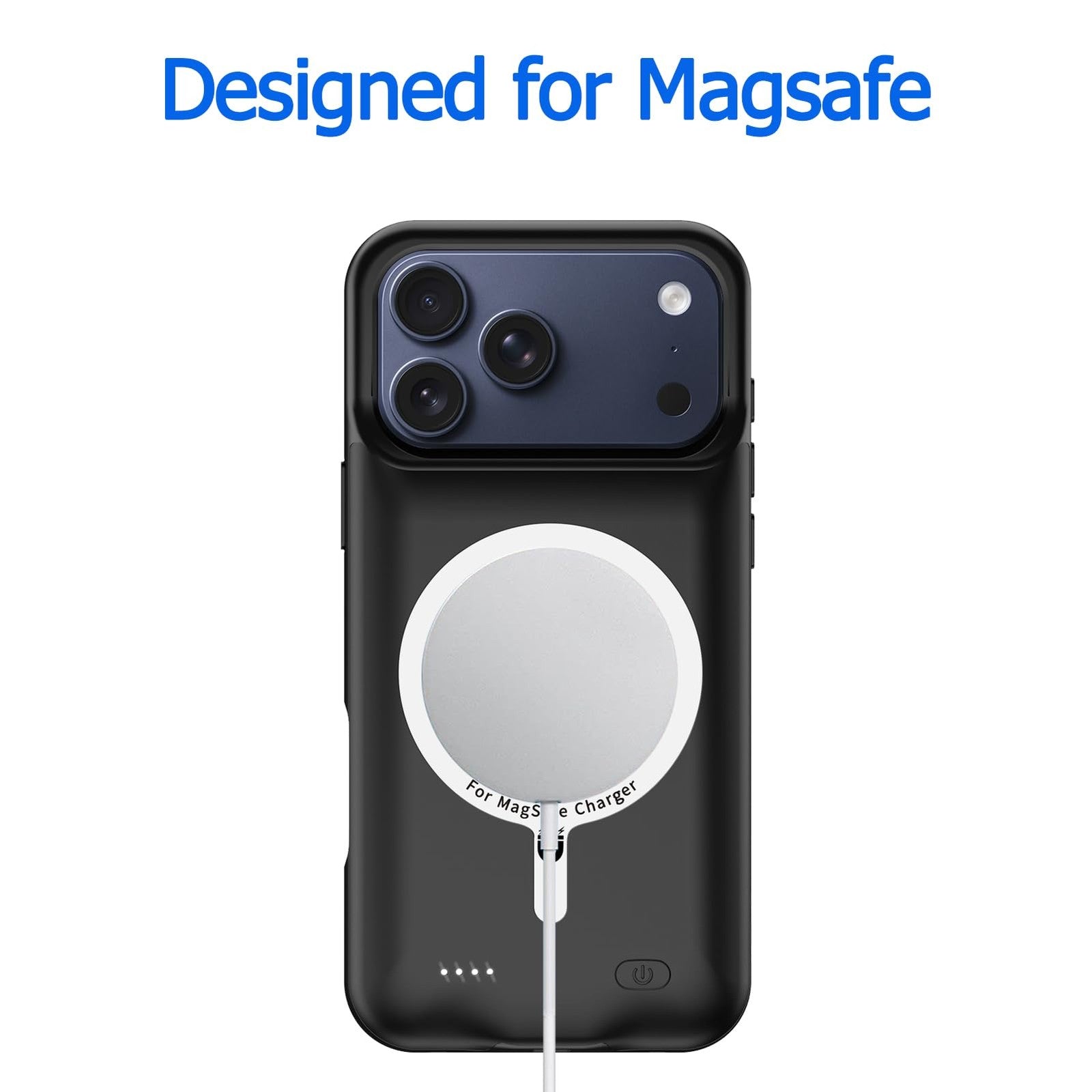 MAXBEAR iPhone 17 Pro battery case with 10,000mAh wireless charging power pack for 6.3-inch iPhone 17 Pro.