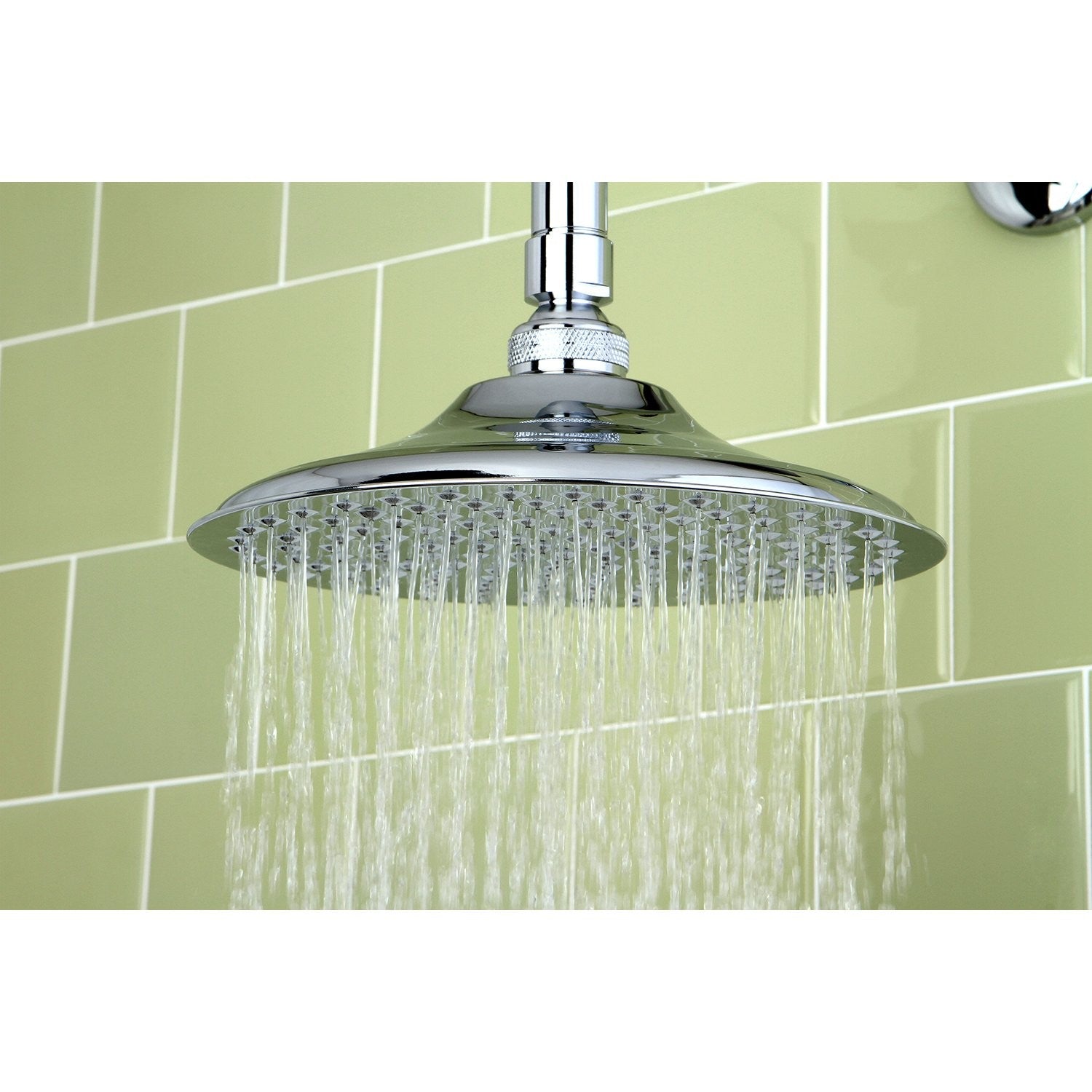Kingston Brass Designer Trimscape Showerscape 8-inch round shower head in polished finish with water spray pattern