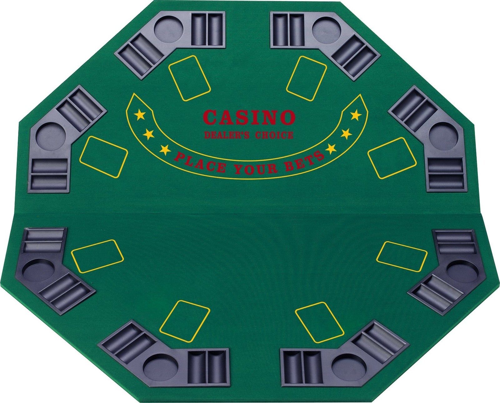 Fat Cat folding poker table for 8 players with carrying case, chip tray, and drink holders, by Fat Cat by GLD Products.