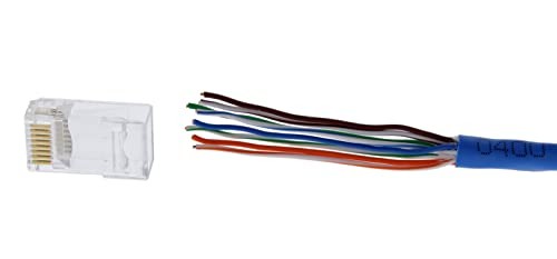Ideal Industries RJ-45 modular plug connector for Ethernet cables, single-piece 8P8C design for network connections.