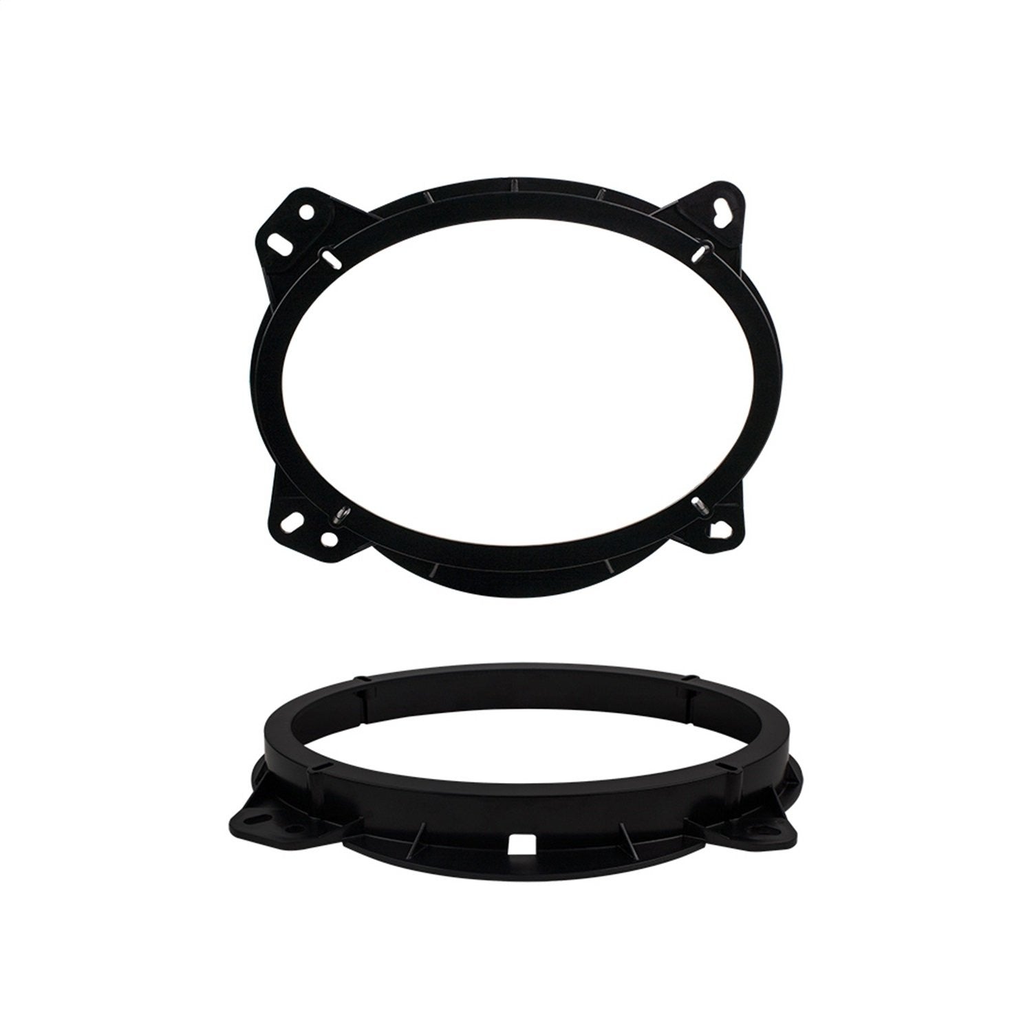 Metra 82-8146 6"x 9" front speaker adapter for Lexus and Toyota vehicles, showing the black plastic mounting bracket.