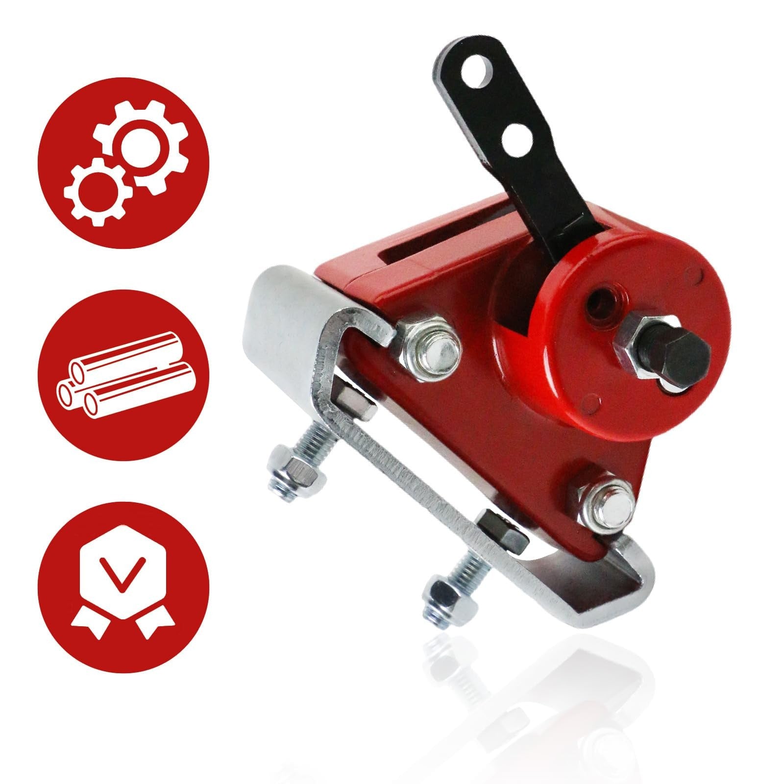 PACEWALKER Go Kart brake caliper and bracket with pads for Manco 9598, showing mechanical brake components and mounting hardware.