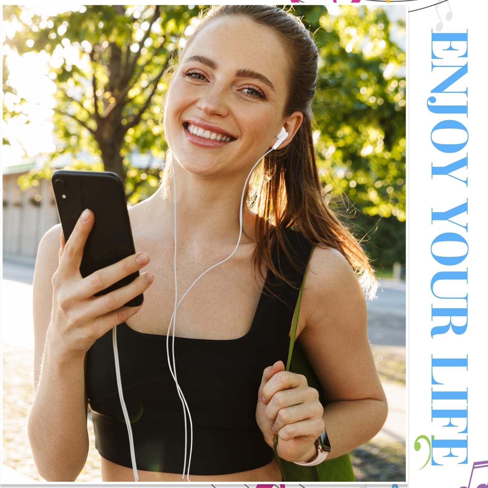Kanayu 100-pack bulk earbuds with 3.5mm jack, individually bagged, ideal for students, compact and portable earphone set.