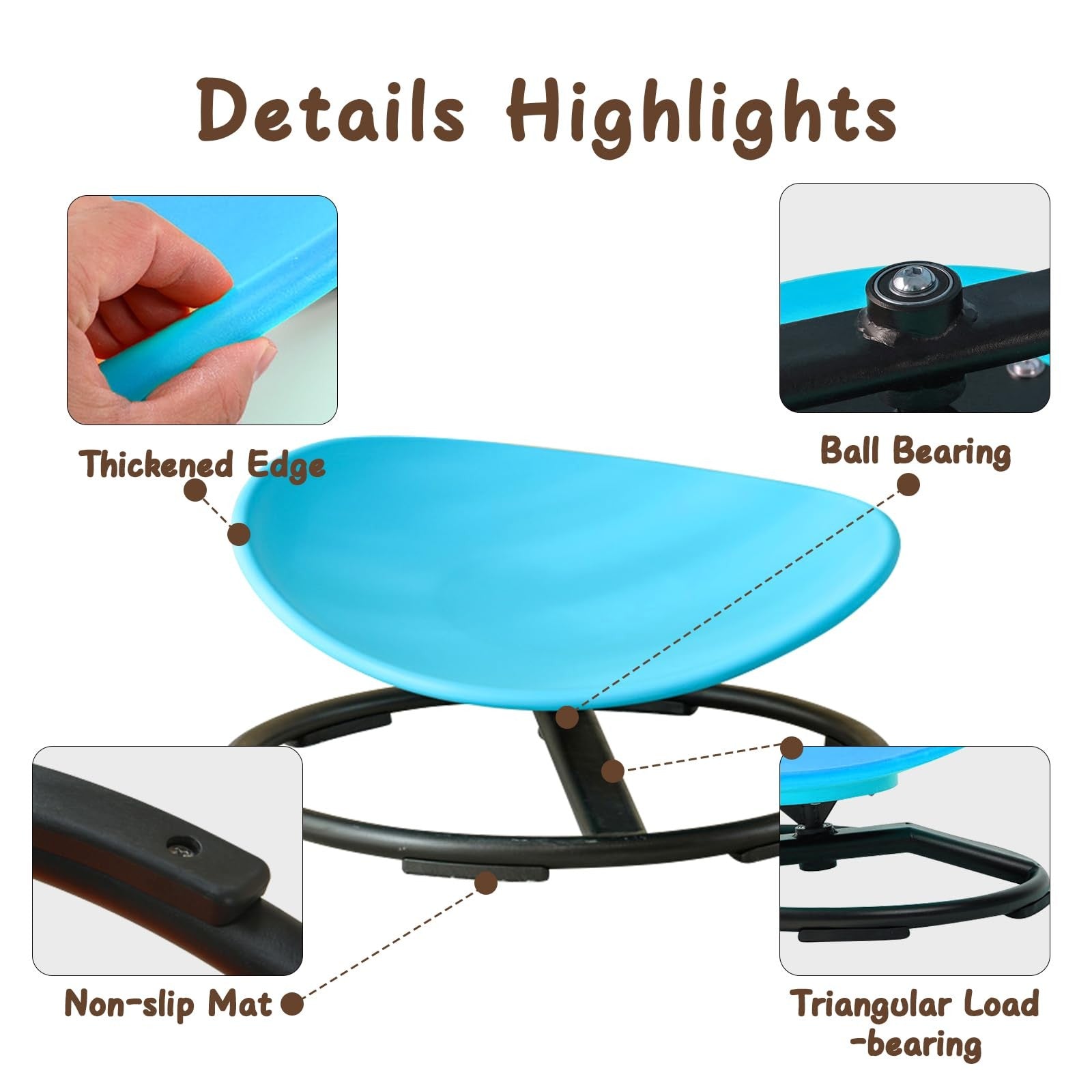 Gakinune kids sensory spinning chair for autism, sit and spin swivel chair designed for children ages 3 and up.