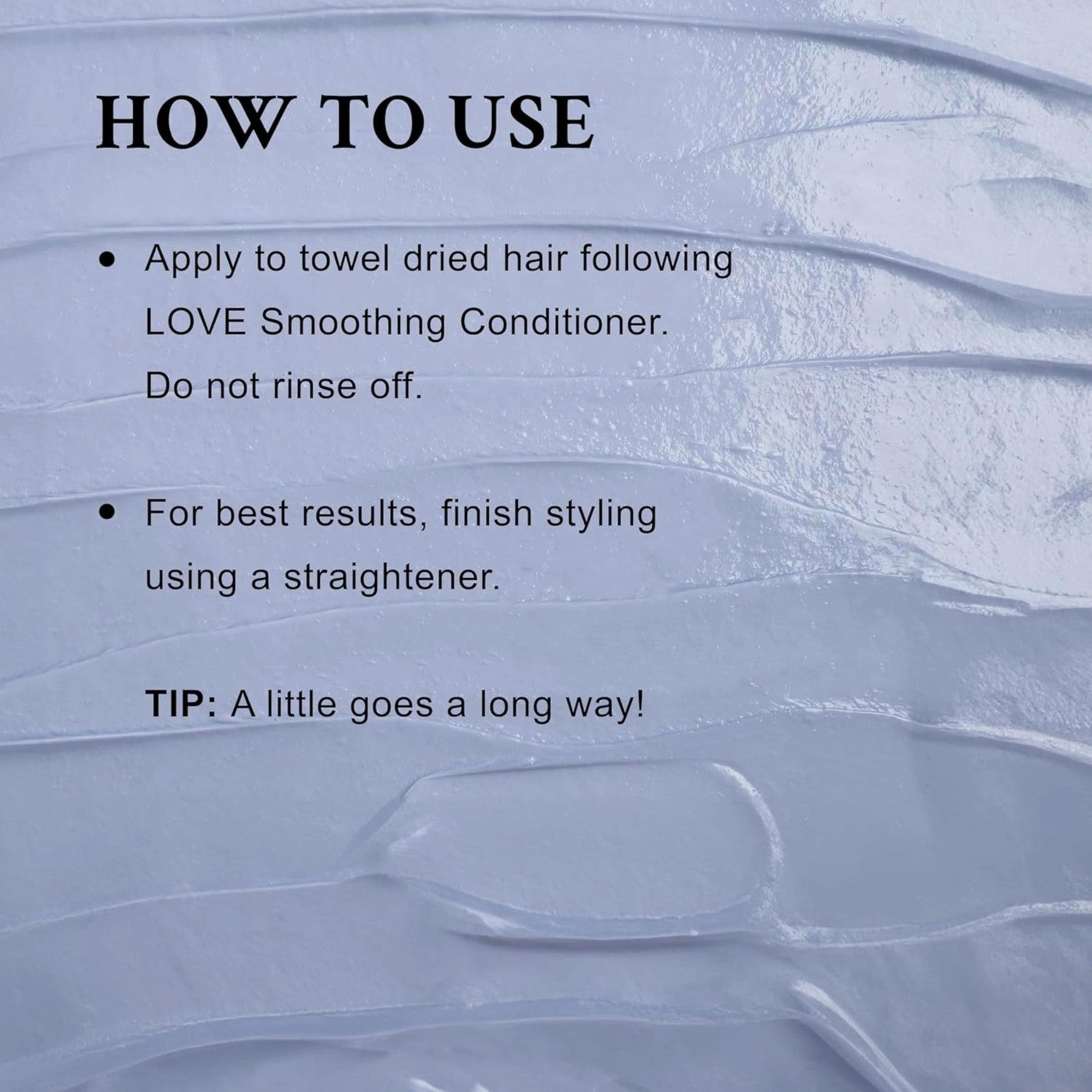 Davines LOVE Hair Smoother Leave-On Cream for frizz and unruly wavy hair, 5.07oz, showing the cream tube and hair texture.