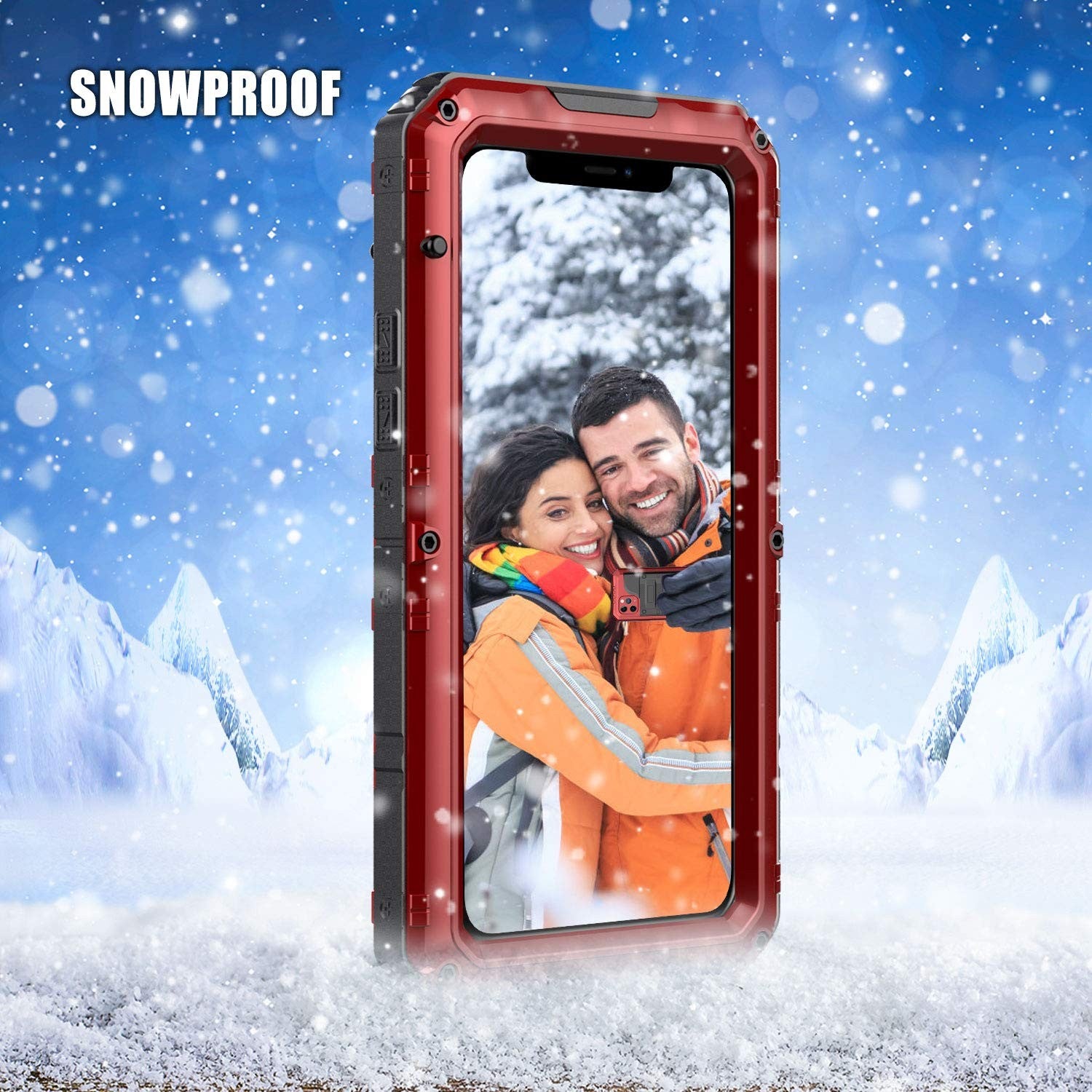 Unbranded waterproof heavy-duty military shockproof case for iPhone 11 Pro, designed to protect against water, drops, and impacts.
