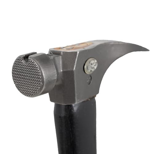 Dead On 16-inch curved hickory handle wood hammer with a 21oz head, showing the hammer's wooden handle and metal head.