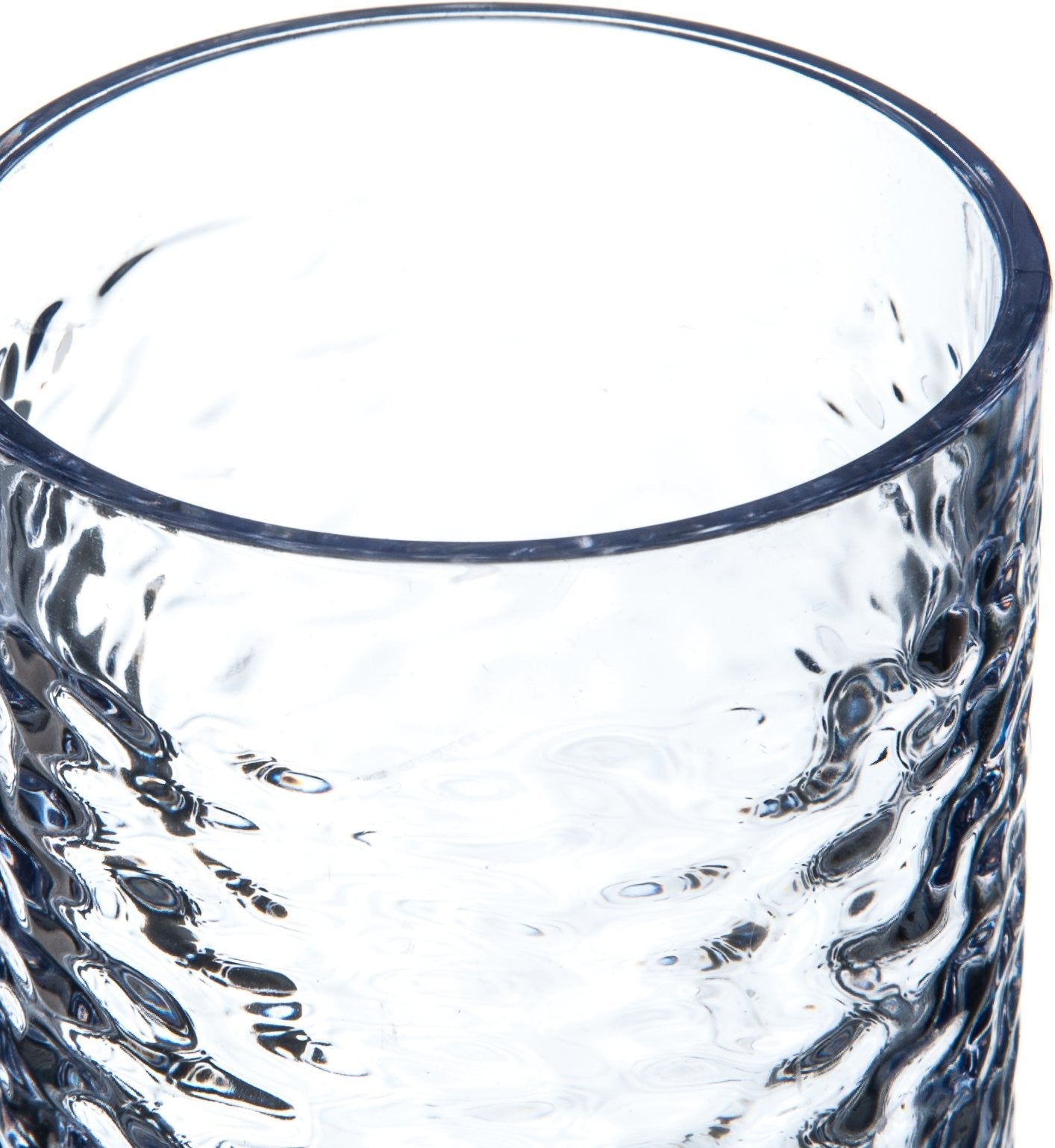 Carlisle Foodservice Products Pebble Optic plastic tumbler with a textured pebble surface, ideal for serving beverages.