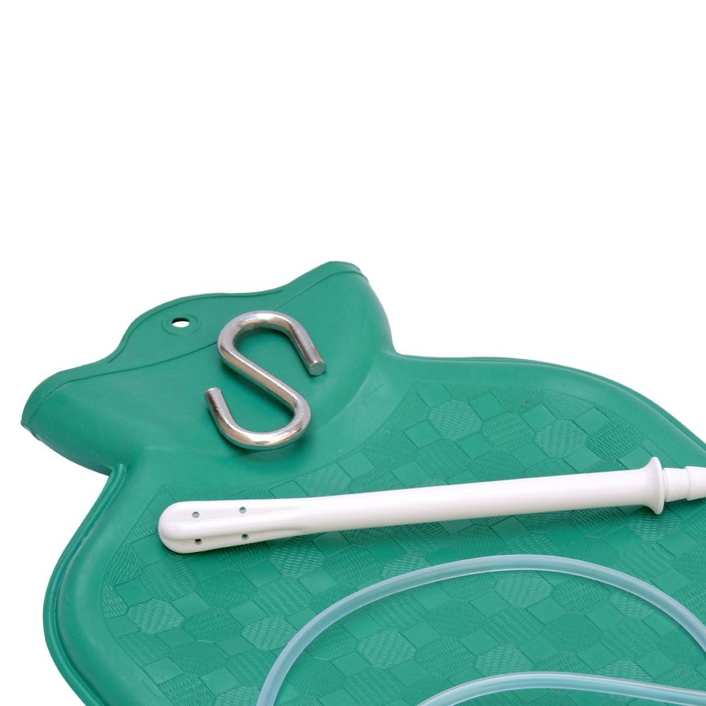 HealthGoodsIn enema bag kit with platinum cured silicone hose, 2-quart open top colon cleansing kit.