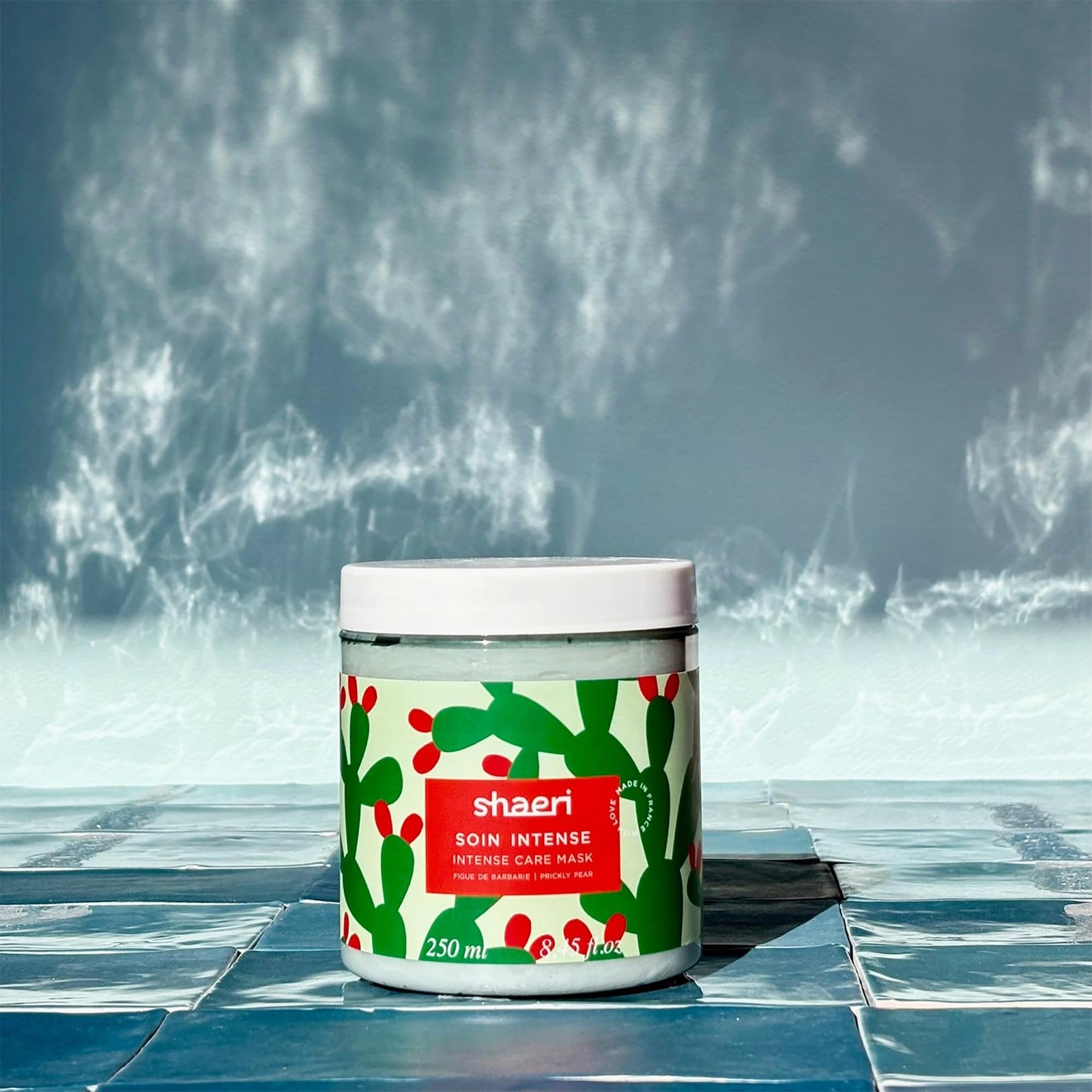 SHAERI Intense Care Hair Mask for deep conditioning, moisturizing, and frizz control on dry, damaged hair.