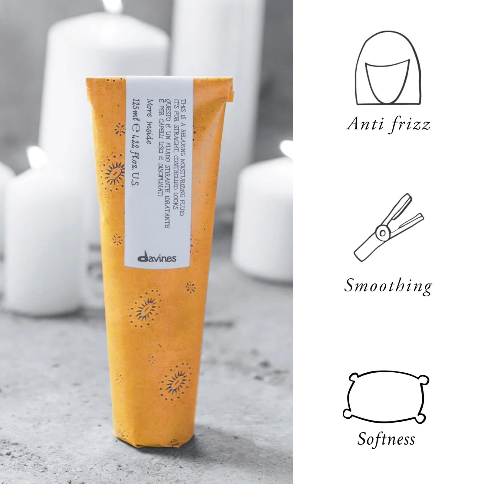 Davines This is a Relaxing Moisturizing Fluid with heat protection, frizz control, and styling for smooth, hydrated hair.