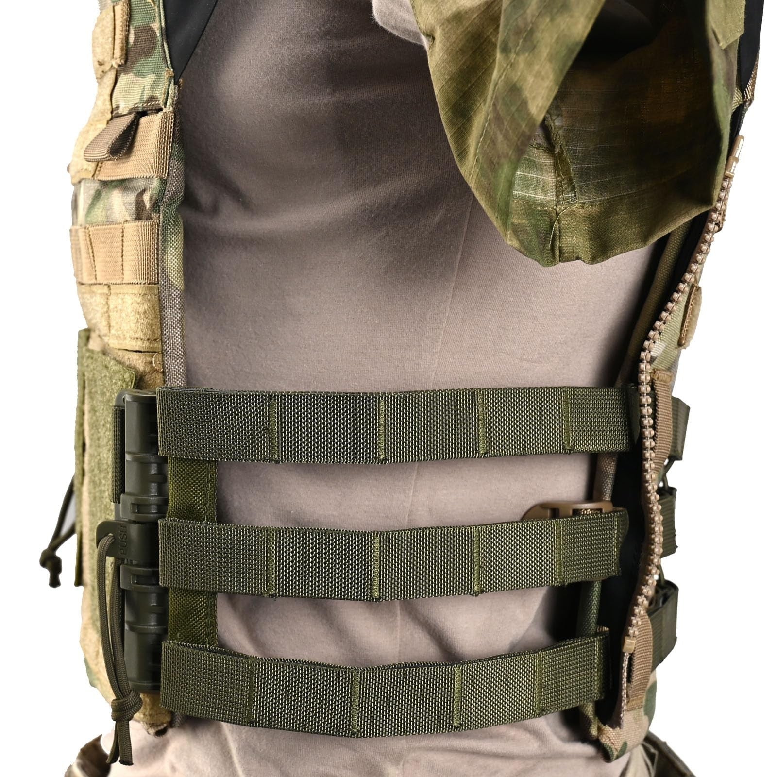 Tactifans MOLLE quick release buckle cummerbund adapter vest with adjustable straps and durable tactical design.