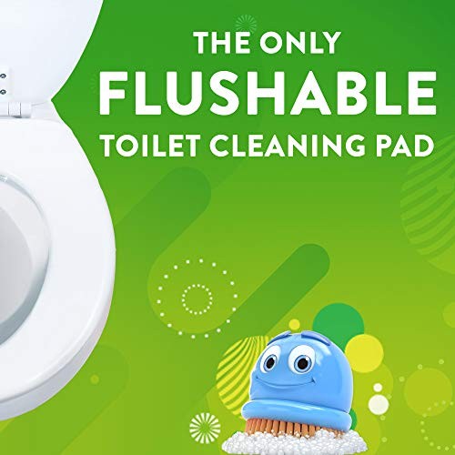 Scrubbing Bubbles Fresh Brush Flushables Refill pack with 10 citrus-scented toilet cleaning tablets and brushes.