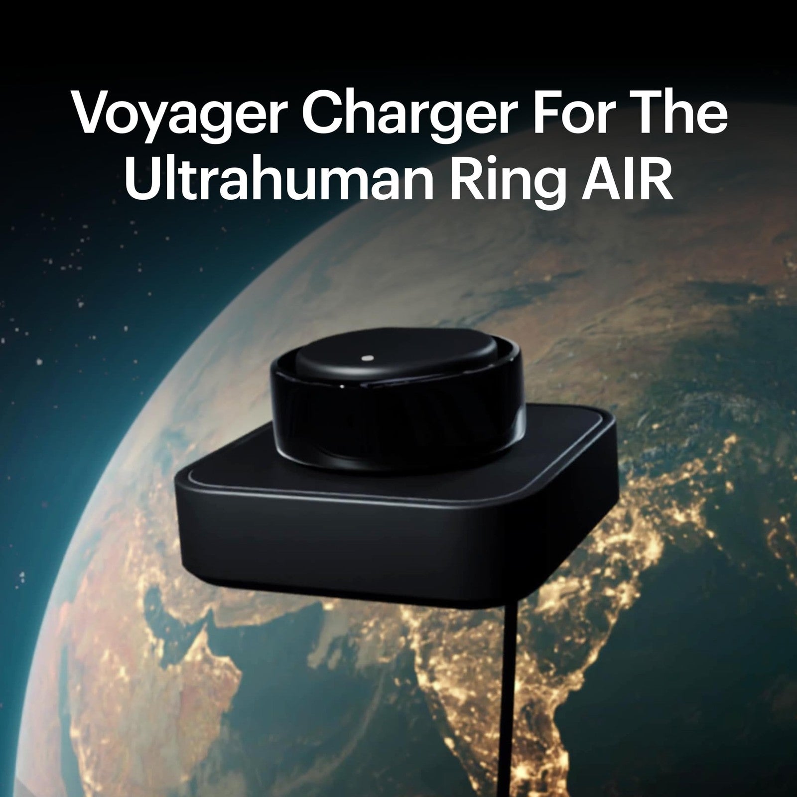 ULTRAHUMAN Ring Charger for Ultrahuman Ring, shown connected for easy and convenient charging solution.