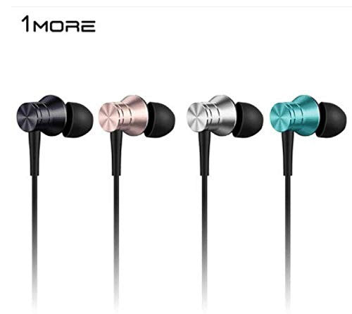 1MORE E1009 Piston Fit in-ear headphones with microphone, black with inline remote and wired design.