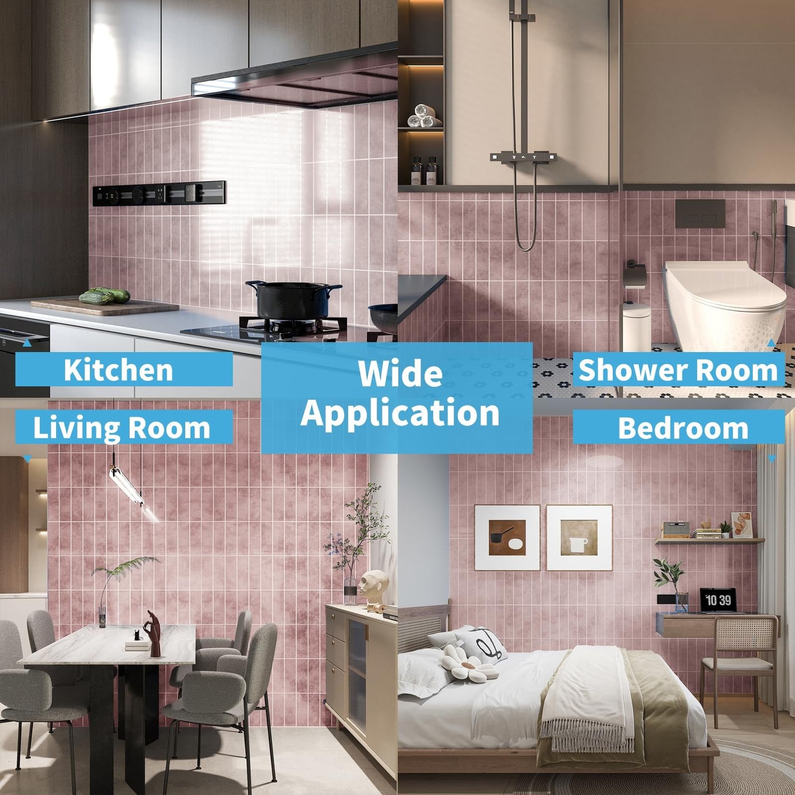 Art3d 10-sheet faux marble peel and stick backsplash tile for kitchen or bathroom wall decoration.