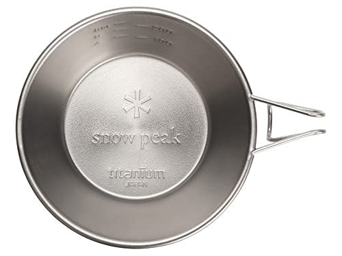 Snow Peak Titanium Sierra Cup, Japanese titanium camping cup with ergonomic handle and durable design for outdoor use