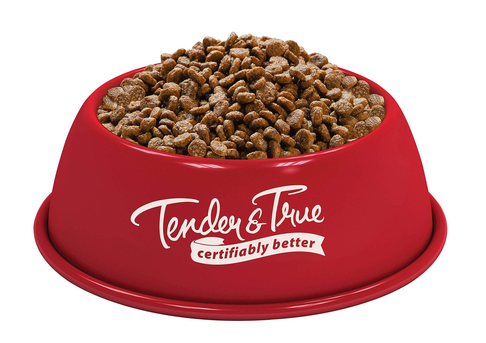 Small breed organic chicken recipe dog food by Tender & True Tender True Pet Nutrition, showing kibble in a bowl