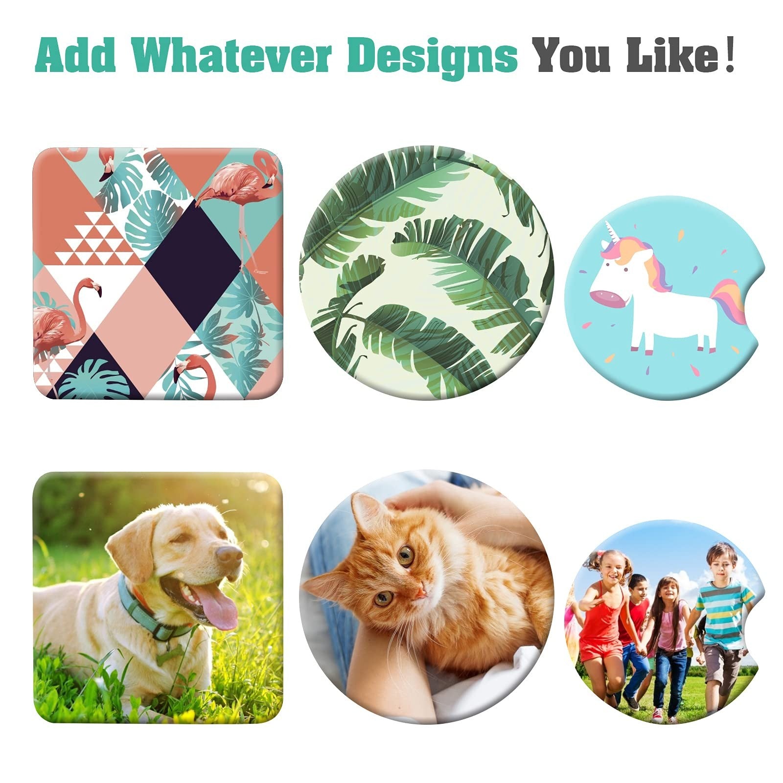 Set of 10 square sublimation blank cup coasters by Youke Ola, made of sturdy material, ideal for custom printing and crafting.