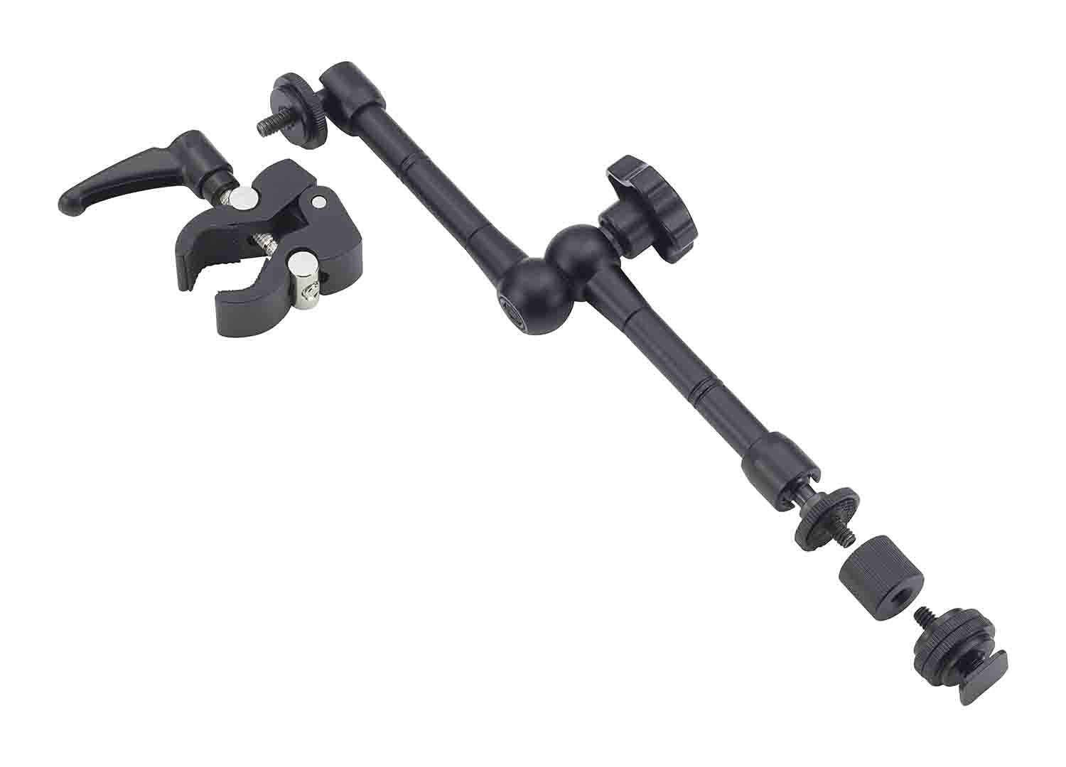 Zoom HRM-11 Handy Recorder Mount with 11-inch arm and clamp, designed for secure and flexible microphone placement.