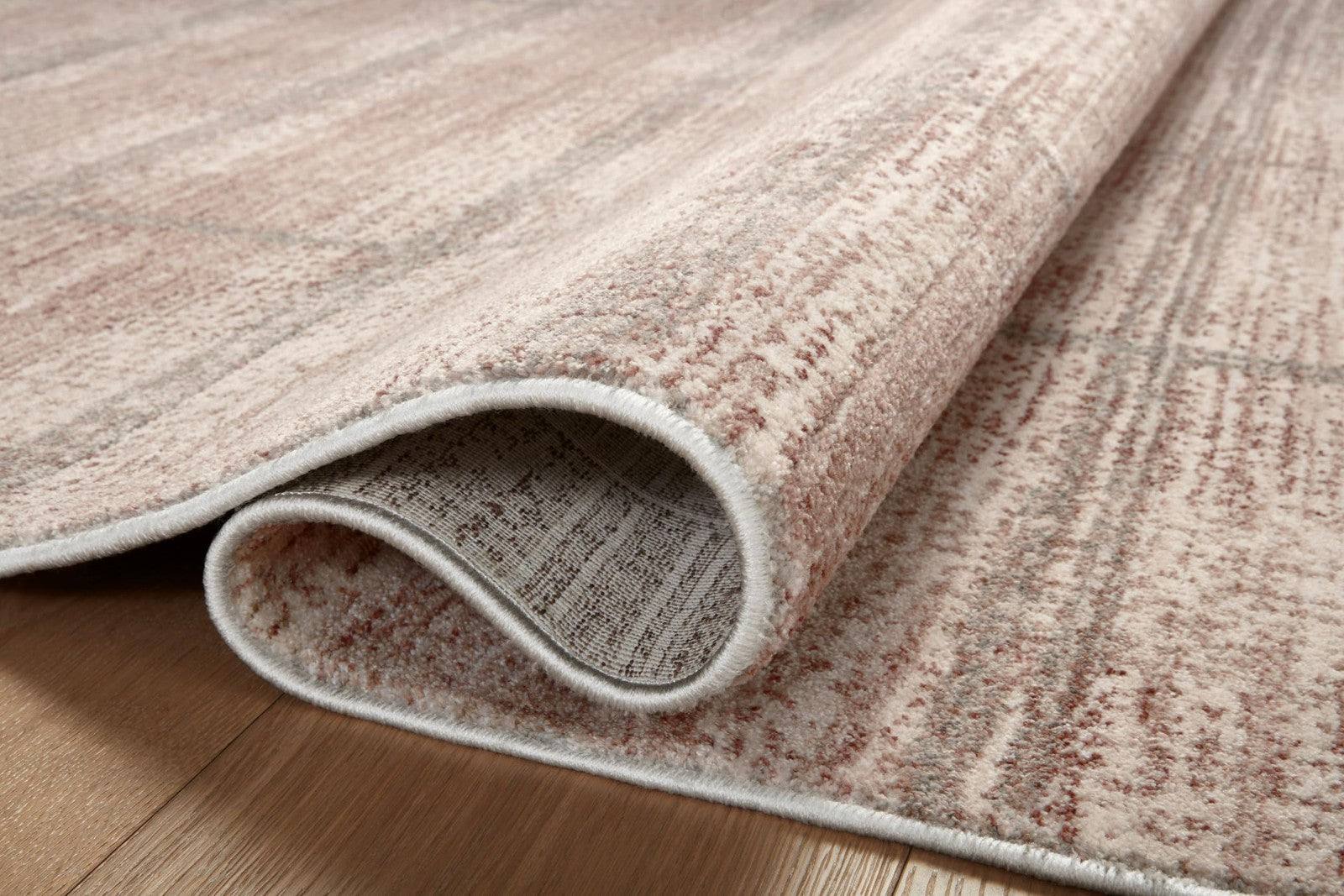 Loloi Angela Rose Ember modern plaid clay mist polyester accent rug 2x3 feet