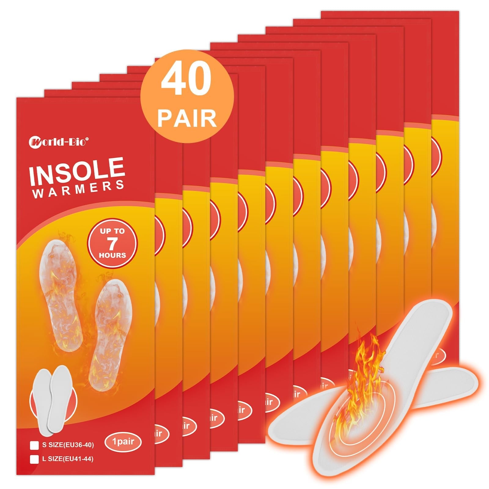 Disposable Blobuste long-lasting ultra-thin insole foot warmers for men, designed to keep feet warm and comfortable.