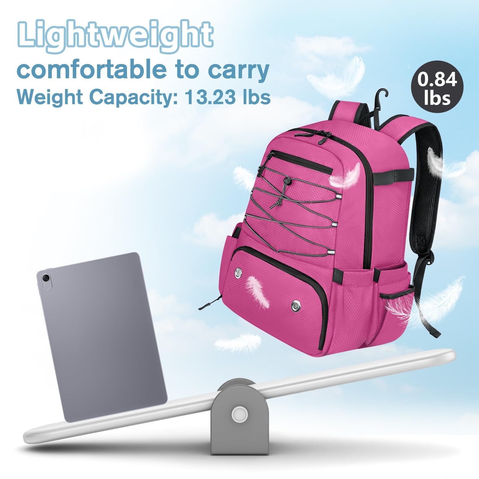MATEIN youth softball backpack with space for four bats, shoe compartment, lightweight design, ideal for young baseball players.