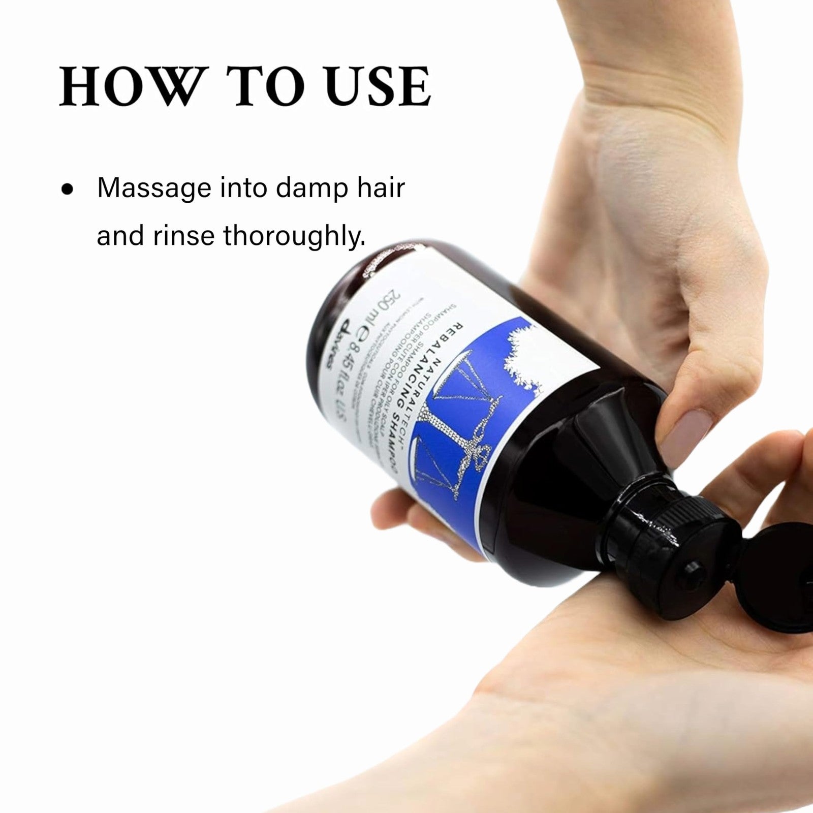 Davines Naturaltech Rebalancing Shampoo with gentle cleansing formula for scalp, excess sebum, and shine control.