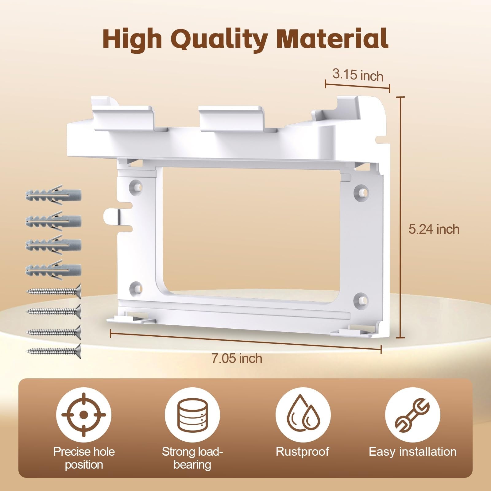 UBeesize Starlink Mount for Standard Gen 3 Router, wall-mounted with cable caddy for organized installation.