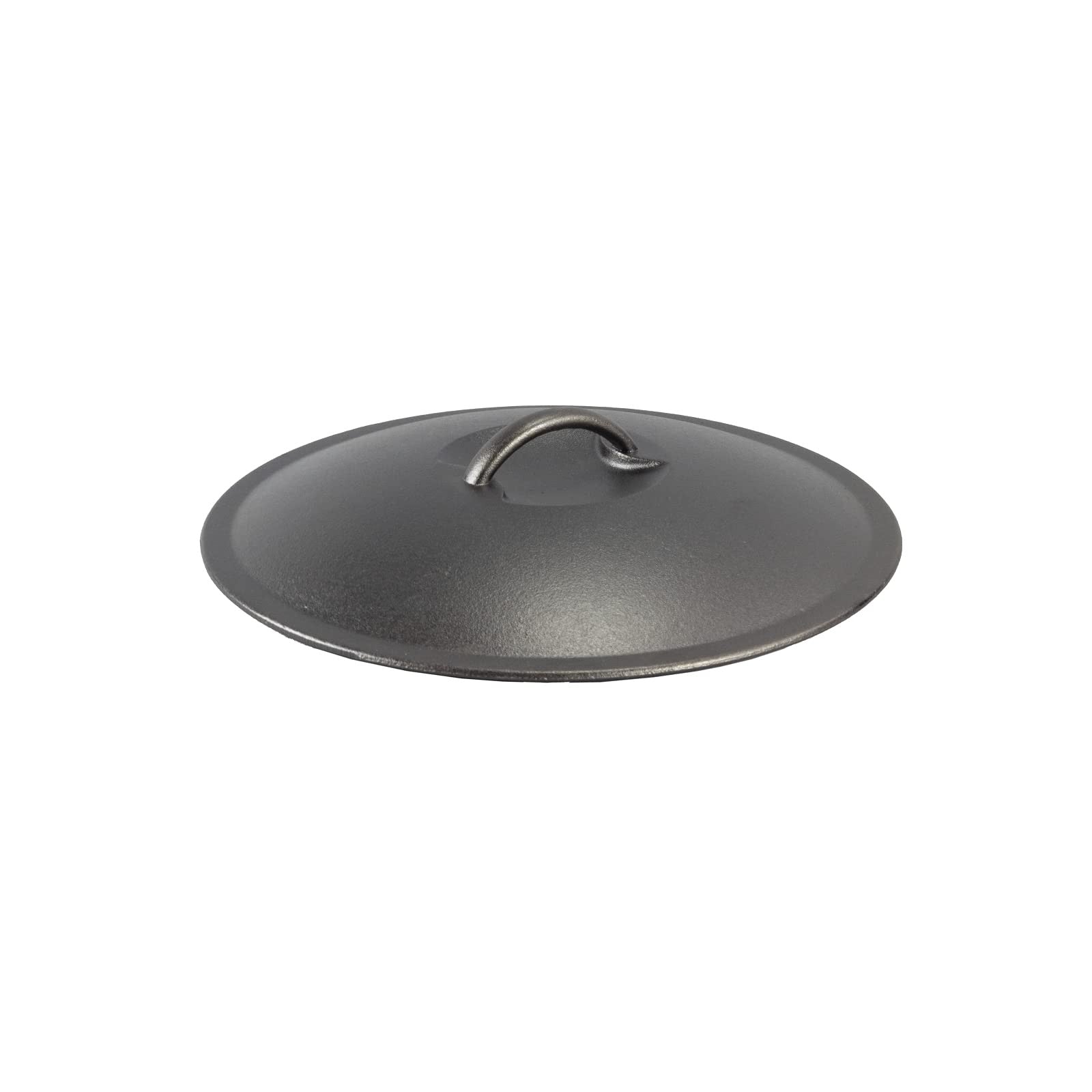 Lodge BOLD pre-seasoned cast iron lid for skillet and grill, black, round, with handle for even heat retention.