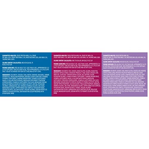 Meow Mix seafood tenders wet cat food bundle with 48 packs of 2.75oz each, showing colorful cans and seafood images.