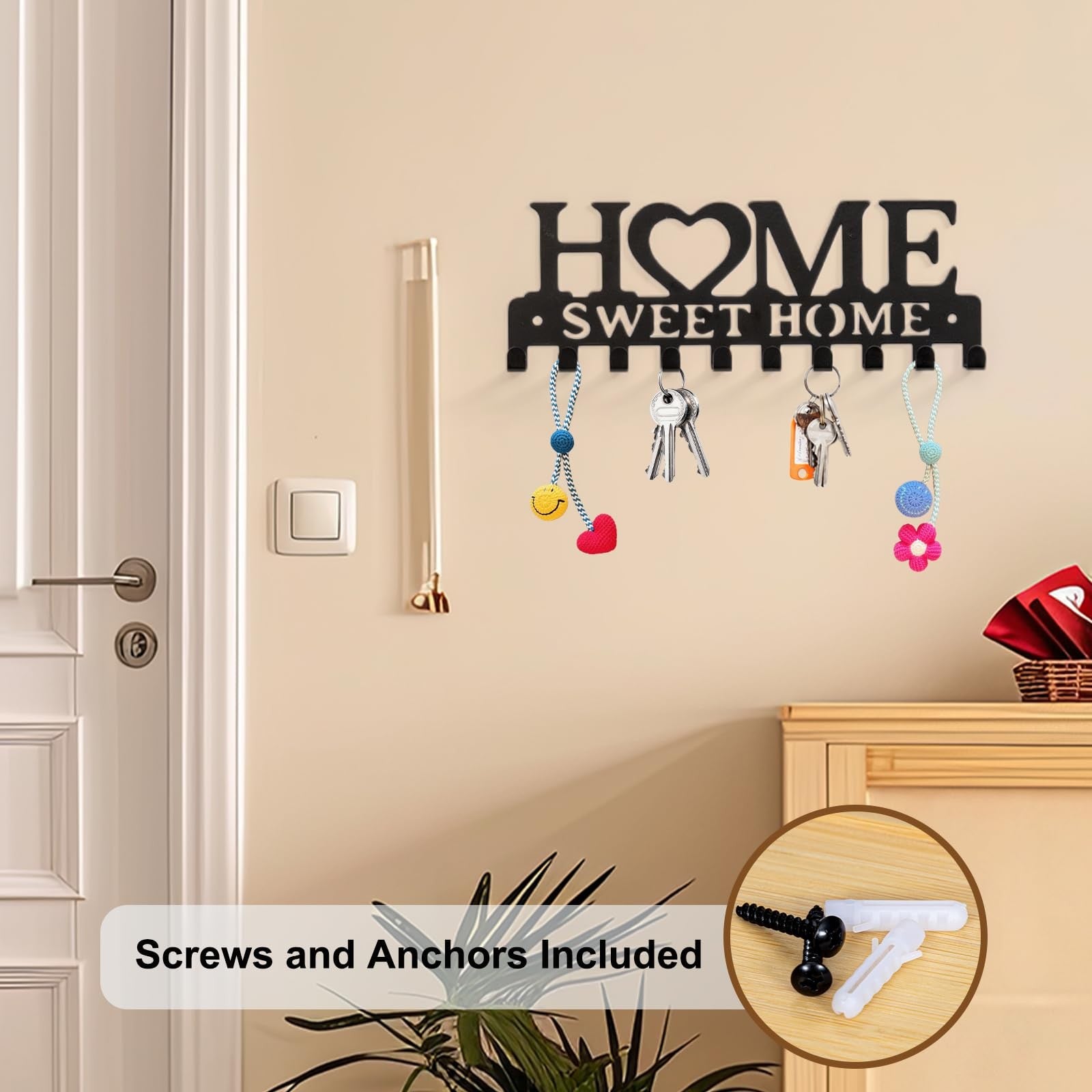 YLOVAN housewarming gift basket with home essentials and decorative items for new homeowners or couples.