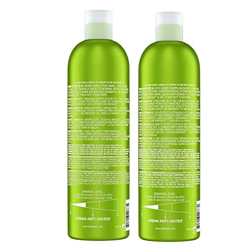 TIGI Bed Head Re-Energize shampoo and conditioner set in 750ml bottles, shown side by side with labels visible.