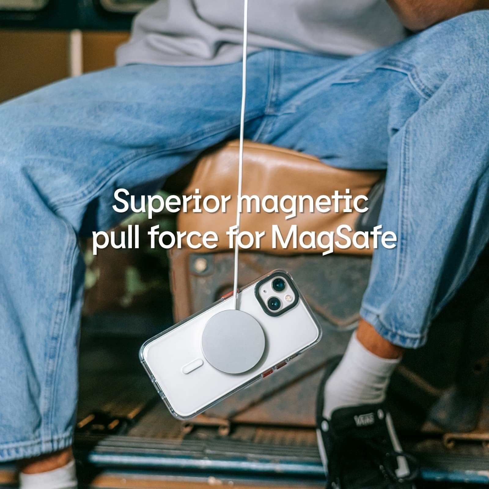 RHINOSHIELD Clear Case for iPhone 15 Pro Max with MagSafe and 10ft drop protection in black