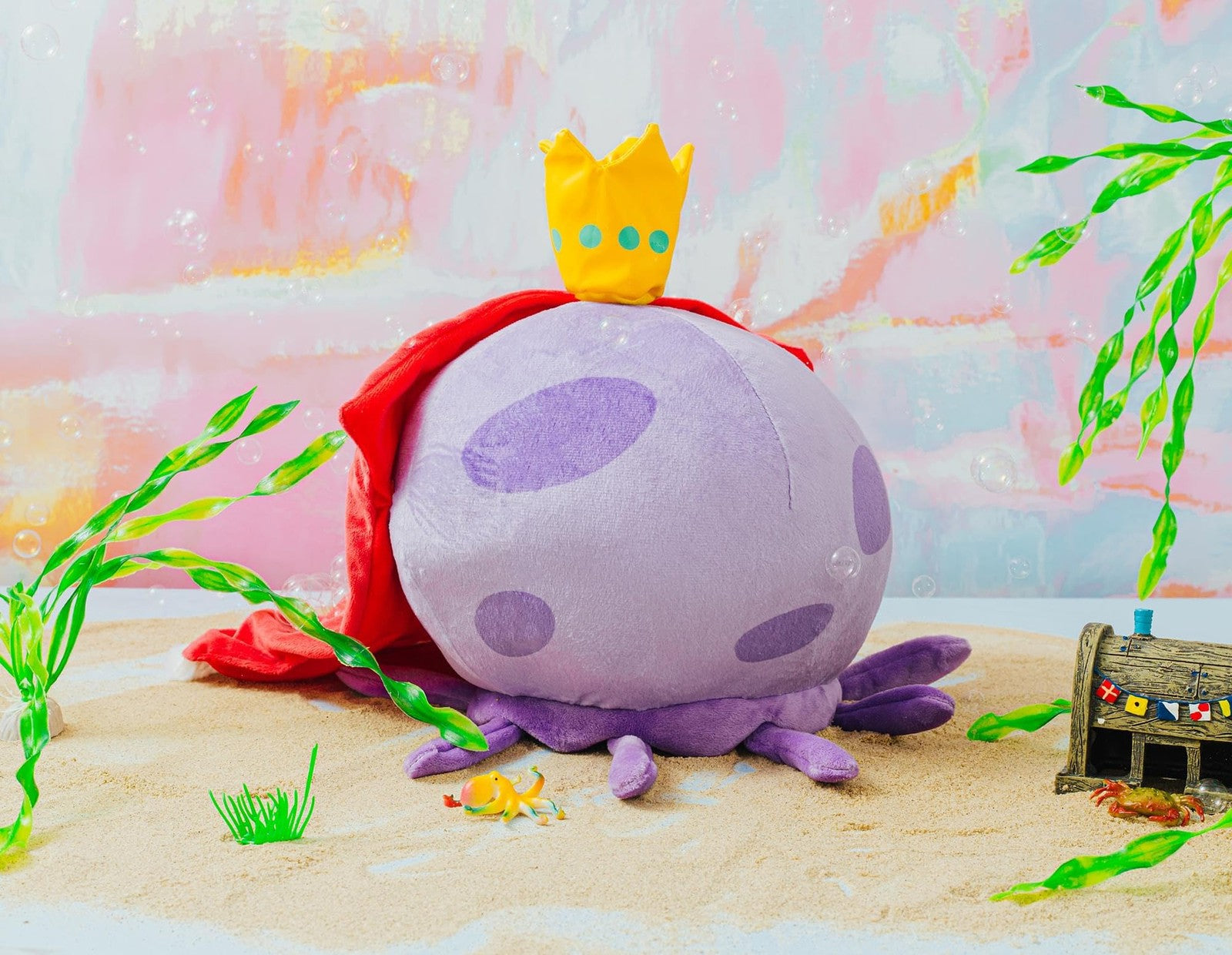 Nickelodeon Spongebob Squarepants King Jellyfish 10-inch collector plush toy featuring plush fabric and detailed character design.