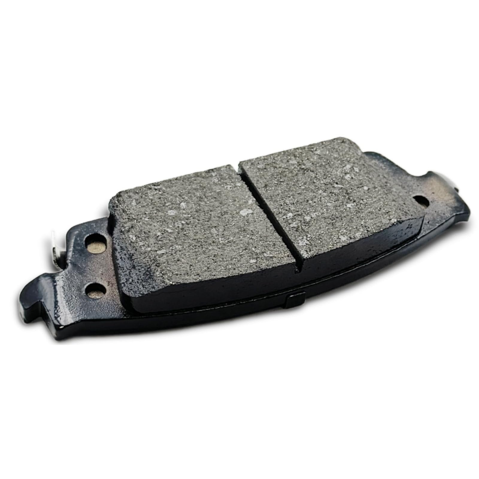 Ceramic front and rear brake pads set for Cadillac Escalade ESV and Chevy Silverado 1500 by Evkingauto, showing the brake pad components.