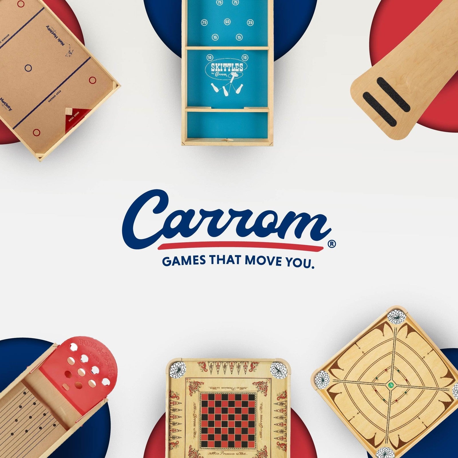 Carrom Board Game Set with large playing surface, ideal for adults and children, featuring carrom coins and striker on a wooden board
