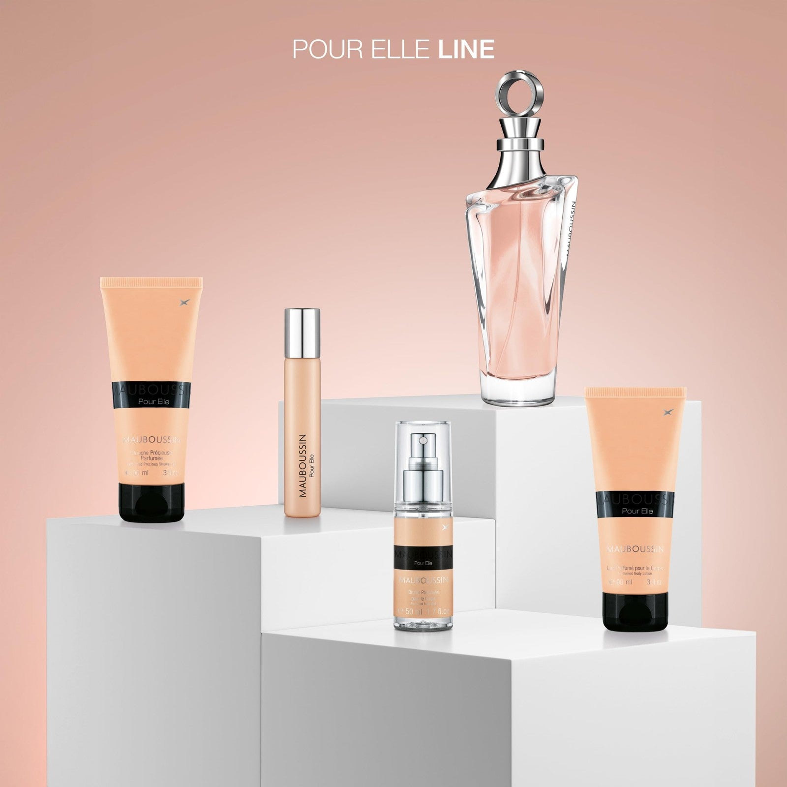 Mauboussin Pour Elle floral Eau de Parfum for women, 100ml bottle with elegant floral design and pink accents.