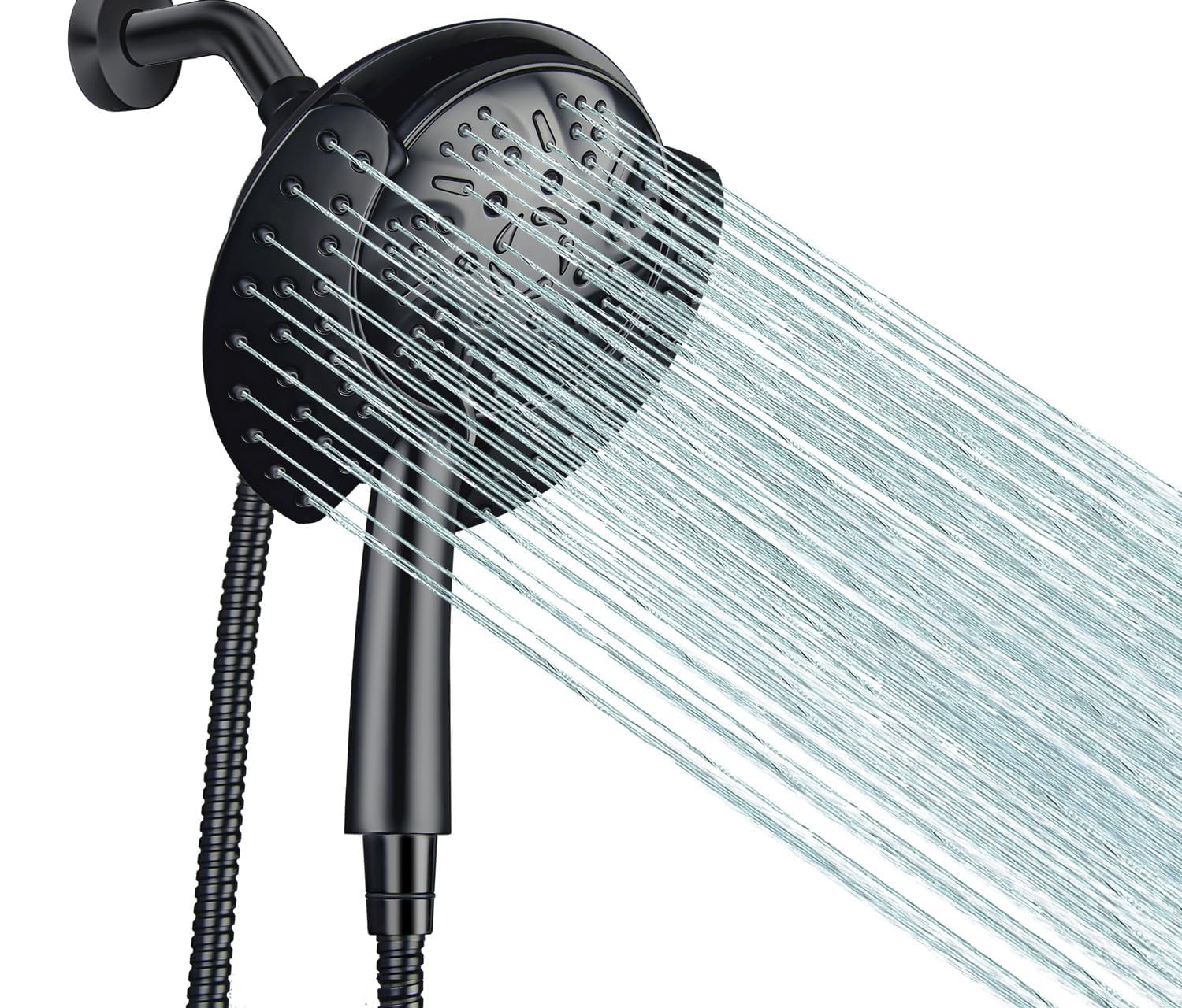 GRICH 2.5 GPM shower head with handheld attachment, high-pressure 2-in-1 bathroom shower fixture, chrome finish