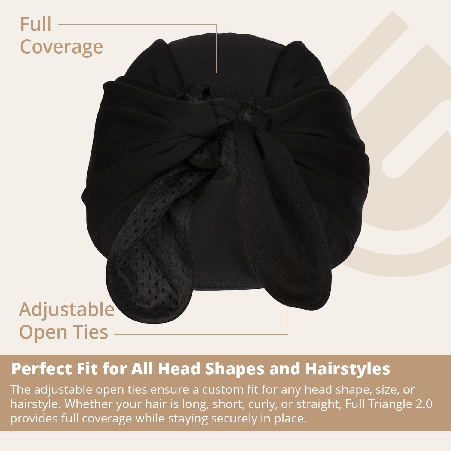Gymwrap Full Triangle 2.0 moisture-wicking headwrap with tri-layer EvapoCOOL Venti fabric, designed for athletic comfort and breathability.