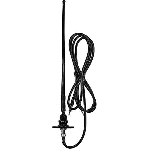 ASA Jensen 44US01R RV antenna with rubber mast, top-side mount, AM/FM radio antenna for recreational vehicles
