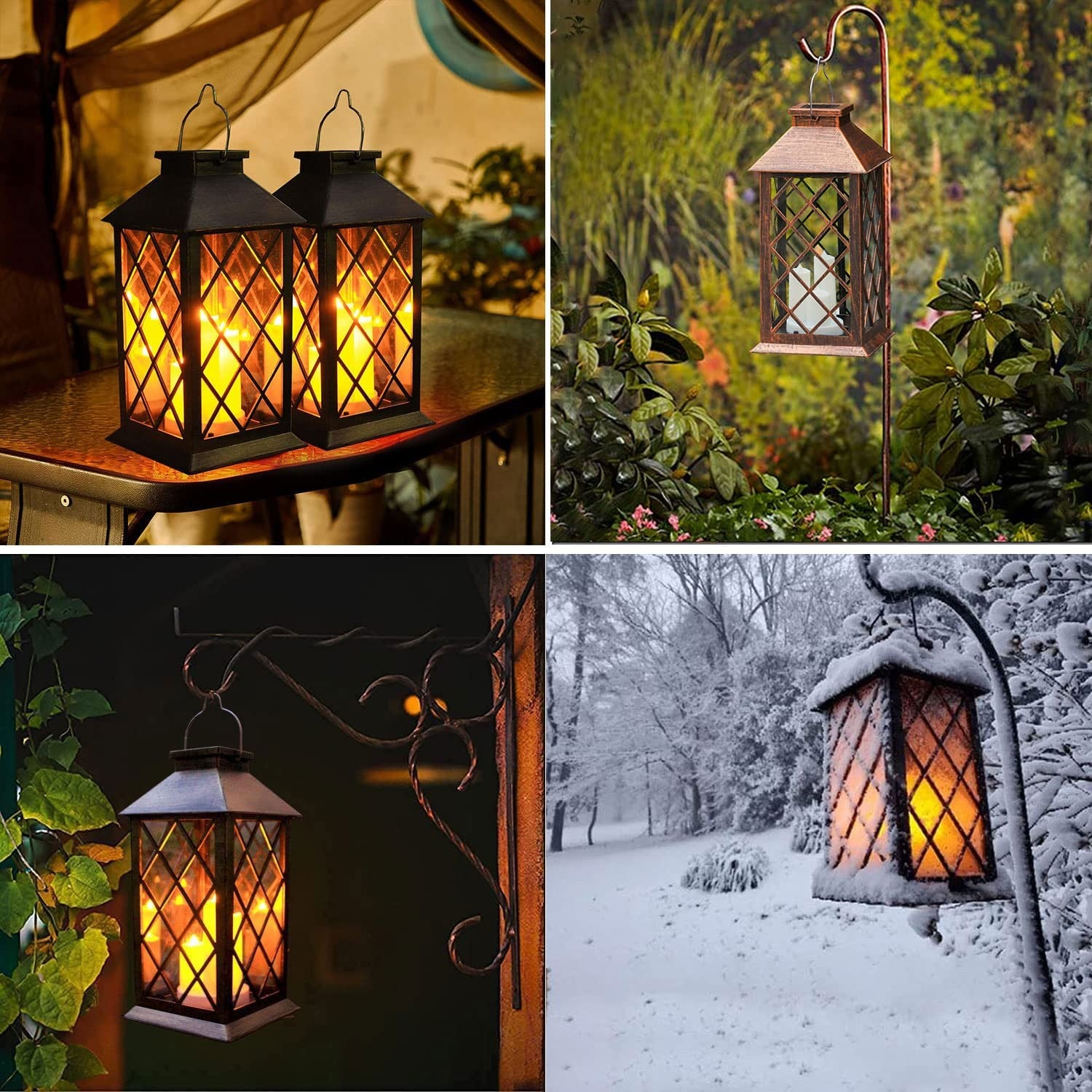 Guanfu solar outdoor garden lantern hanging waterproof PVC upgrade with LED light and decorative design