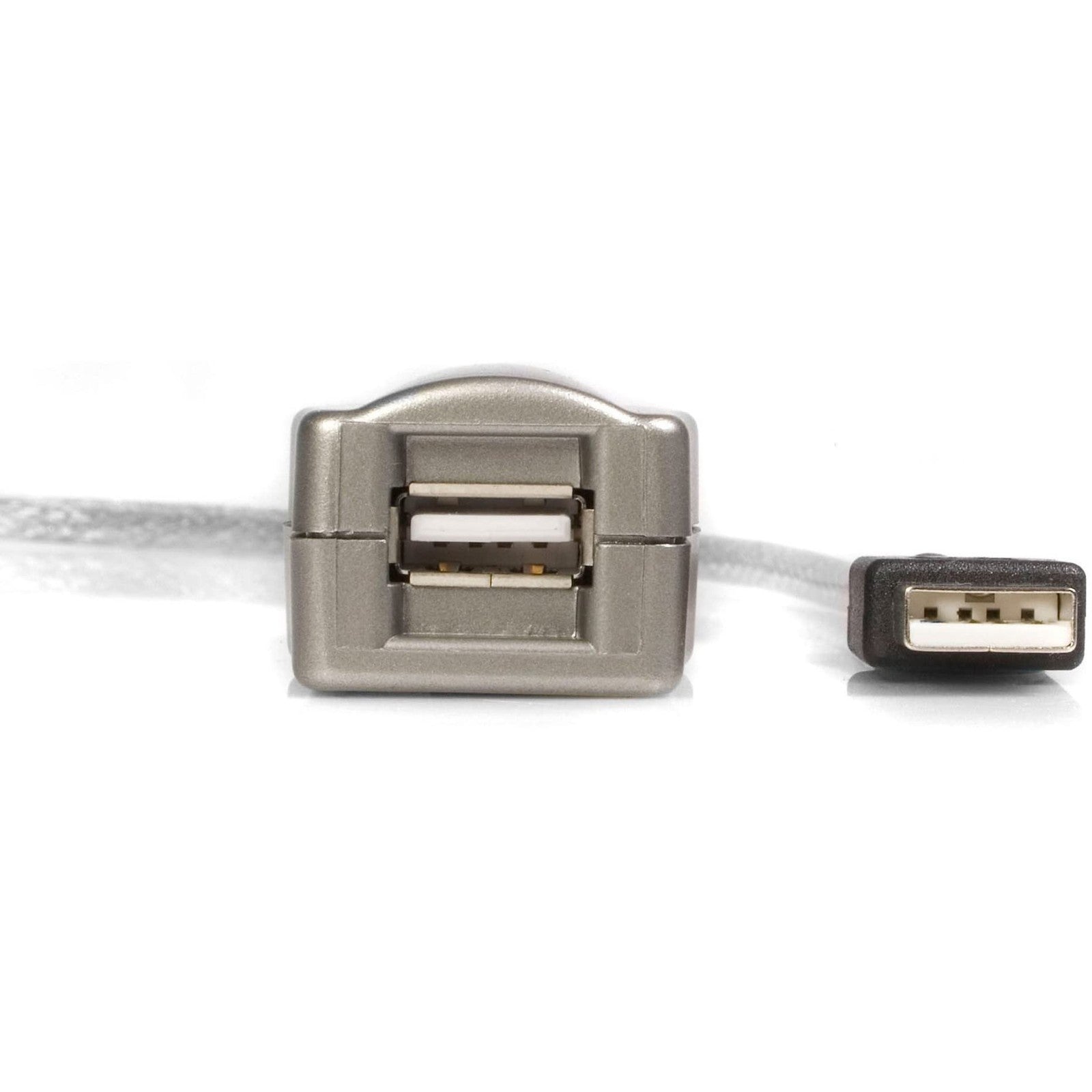StarTech.com 16ft USB 2.0 active extension cable with male to female connectors, extending USB connections up to 16 feet.