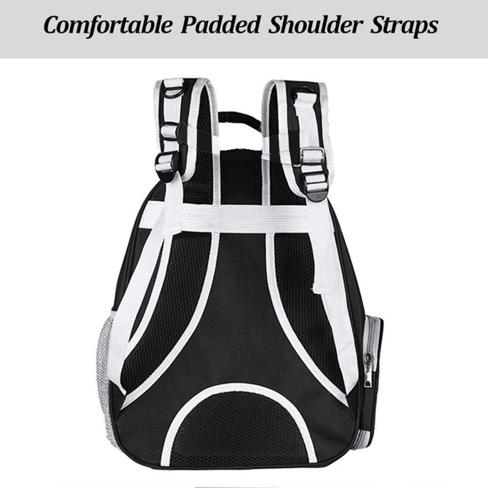 Transparent space capsule pet carrier backpack by ZYHOAOE with bubble window and adjustable straps for comfortable travel with small animals.