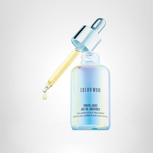 COLOR WOW Youth Juice Collagen Scalp Treatment bottle with applicator tip, designed to support scalp collagen health.