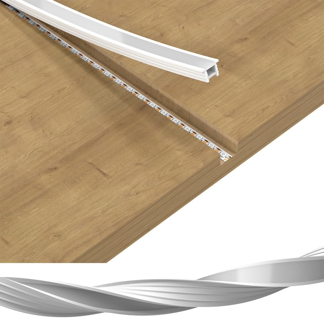 BTF-LIGHTING Silicone LED Channel System 49.2Ft flexible tube with milky white cover for LED strip lighting.